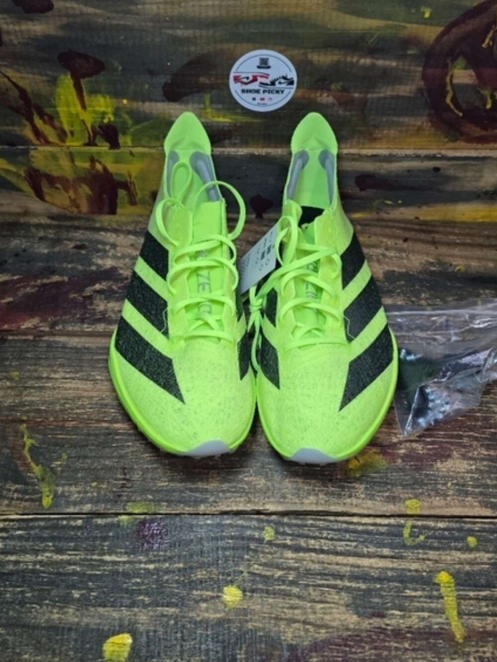 Adidas Adizero Prime SP 3 Strung Spikes Neon Lucid Lemon IH5800 Men’s Sz 7 New - Picture 2 of 8
